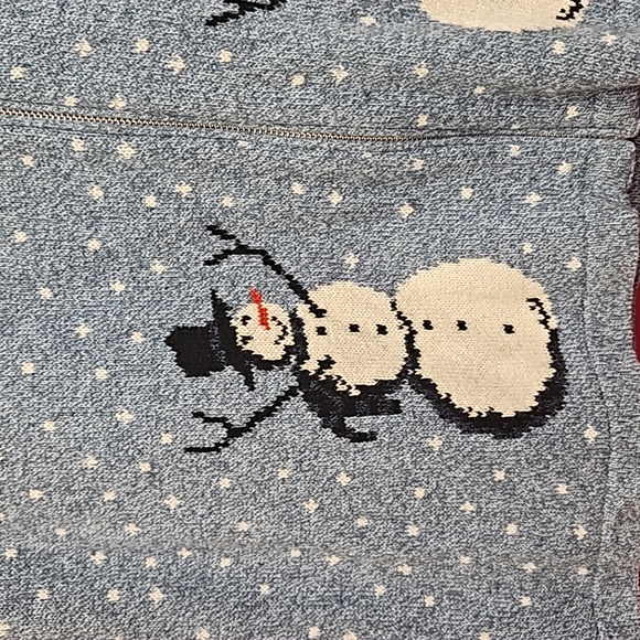 Snowman Knit Zip Up Vest - Picture 2 of 4